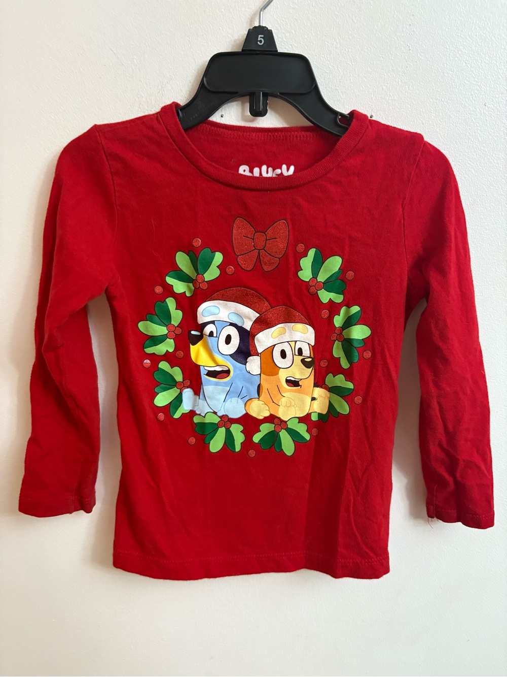 4/30$ Bluey & Bingo Holiday Long-Sleeve unisex 3 years
